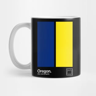 Oregon State Flag // Original Minimalist Artwork Poster Design Mug